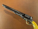 Rare & Important Early 1860 Colt Fluted Army .44 Percussion Revolver SN 107 Civil War Presentation Pistol Engraved Legend One-Piece Ivory Grips - 4 of 15