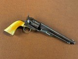 Rare & Important Early 1860 Colt Fluted Army .44 Percussion Revolver SN 107 Civil War Presentation Pistol Engraved Legend One-Piece Ivory Grips - 14 of 15