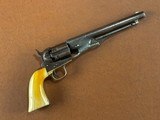 Rare & Important Early 1860 Colt Fluted Army .44 Percussion Revolver SN 107 Civil War Presentation Pistol Engraved Legend One-Piece Ivory Grips - 2 of 15
