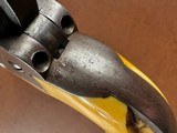 Rare & Important Early 1860 Colt Fluted Army .44 Percussion Revolver SN 107 Civil War Presentation Pistol Engraved Legend One-Piece Ivory Grips - 10 of 15