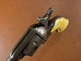 1873 Colt Single Action Army .45 Revolver Rare Factory Ivory Grips 1885 Carved Steer Head 5 1/2