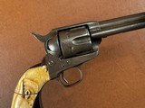 1873 Colt Single Action Army .45 Revolver Rare Factory Ivory Grips 1885 Carved Steer Head 5 1/2