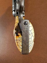 1873 Colt Single Action Army .45 Revolver Rare Factory Ivory Grips 1885 Carved Steer Head 5 1/2