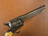 1873 Colt Single Action Army .45 Revolver Rare Factory Ivory Grips 1885 Carved Steer Head 5 1/2
