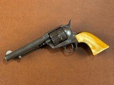 1873 Colt Single Action Army .45 Revolver Beautiful Ivory Grips Mexican Silver Coin Sight Early Blackpowder SAA 1879 Wild West Cowboy Pistol - 2 of 15