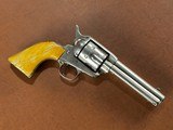 1873 Colt Frontier Six Shooter Single Action Army Revolver .44-40 Nickel Ivory 1880 Wild West Outlaw Pistol w/ Holster 1st Gen Blackpowder SAA - 14 of 15