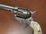 Rare Browning Bros Utah Shipped 1873 Colt Frontier Six Shooter Single Action Army Revolver .44-40 Nickel 1897 Carved Steer Head Pearl Slim Jim Holster - 5 of 15