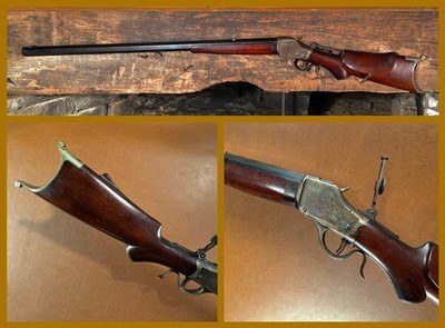 H. M. Pope 1885 Winchester High Wall Deluxe Single Shot Target Rifle Heavy No. 4 Barrel Pistol Grip Double Set Triggers ANTIQUE 1896