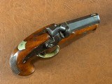 Southern Stocked Henry Deringer Philadelphia Derringer Percussion Pocket Pistol w/ Carpet Bag Mold Flask & Dagger HISTORY - 4 of 15