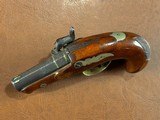 Southern Stocked Henry Deringer Philadelphia Derringer Percussion Pocket Pistol w/ Carpet Bag Mold Flask & Dagger HISTORY - 6 of 15