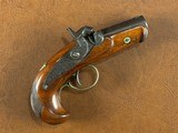 Southern Stocked Henry Deringer Philadelphia Derringer Percussion Pocket Pistol w/ Carpet Bag Mold Flask & Dagger HISTORY - 1 of 15