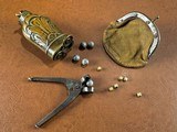 Southern Stocked Henry Deringer Philadelphia Derringer Percussion Pocket Pistol w/ Carpet Bag Mold Flask & Dagger HISTORY - 10 of 15