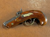 Southern Stocked Henry Deringer Philadelphia Derringer Percussion Pocket Pistol w/ Carpet Bag Mold Flask & Dagger HISTORY - 7 of 15
