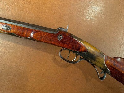 Custom Samuel Hawken St. Louis .50 Cal Percussion Half Stock Plains Rifle Tiger Maple Silver Eagle - Frontier Mountain Man Muzzleloader - Image 4 of 15