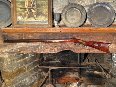 Custom Samuel Hawken St. Louis .50 Cal Percussion Half Stock Plains Rifle Tiger Maple Silver Eagle - Frontier Mountain Man Muzzleloader - Image 2 of 15