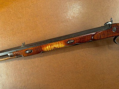 Custom Samuel Hawken St. Louis .50 Cal Percussion Half Stock Plains Rifle Tiger Maple Silver Eagle - Frontier Mountain Man Muzzleloader - Image 14 of 15