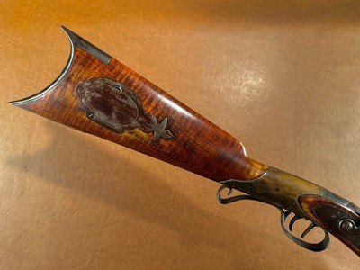 Custom Samuel Hawken St. Louis .50 Cal Percussion Half Stock Plains Rifle Tiger Maple Silver Eagle - Frontier Mountain Man Muzzleloader - Image 8 of 15