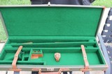 Canvas & Leather Trunk Gun Case. 2 bbl. For O/U or SBS shotgun - 2 of 4