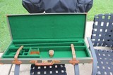 Canvas & Leather Trunk Gun Case. 2 Barrel. For 2 barrel gun. SBS or O/U. New - 1 of 4