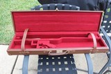 Emmebi of Italy. All leather gun case. For a side by side 12 ga with barrels to 32