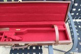 Emmebi of Italy. All leather gun case. For a side by side 12 ga with barrels to 32