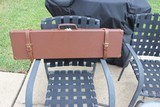 Emmebi of Italy. All leather gun case. For a side by side 12 ga with barrels to 32