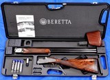 Beretta SO5 EELL O/U Sidelock 12g 28in Engr Slvr/Blue Excellent Hard Case - 1 of 15