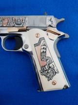 Colt Rose Gold Mexican Heritage Limited Edition, Number 404 of 429 produced, .38 Super TALO NIB - 3 of 5