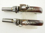 Harcourt Norwich O/U Flintlock Pistols Antique, Pair Approx. 36 Cal. - 3 of 8