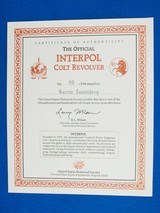 Colt SAA Interpol Commemorative #89 Of 154 .45 LC WCase - 15 of 15