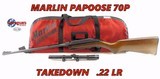 Marlin Papoose 70P Takedown Rifle .22 LR WCase - 1 of 6