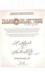 Winchester 1895 Texas Ranger 200th Anniversary Custom Lever Action Limited Series Rifle .30-06 - 21 of 22