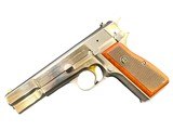 Browning / FN Hi-Power 9mm Pistol Nickel Finish 4.75” Barrel MFG 1982