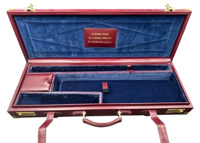 J. Fanzoj-Ferlach Custom Leather Bound Trunk Case – Near New Condition – Combination Locks - Image 5 of 5