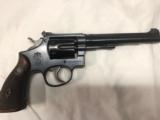 Smith & Wesson K-22 Revolver, 22, Made in 1948, 5 screw. 6" barrel - 1 of 11