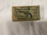 Winchester Lesmok 32 S&W ammo. Full box. Box in good condition except for missing end part of top.- 1 of 9