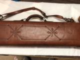 Vintage Leather Takedown shotgun case, circa 1930's - 3 of 10