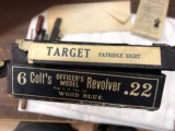 Colt Officers Model Target Revolver, 22LR. with original box. - 12 of 15