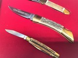 Browning Centennial 1878-1978 Stag Handle, 3 Knife set. - 4 of 6