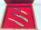 Browning Centennial 1878-1978 Stag Handle, 3 Knife set. - 3 of 6