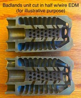 Sharps Bros Badlands .223./354 Cal. Blast Deflector-Fits 1/2X28 TPI. Stainless Steel Plated, Nitride, Black. - 6 of 8