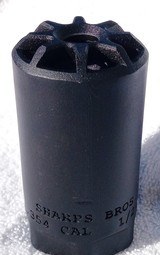 Sharps Bros Badlands .223./354 Cal. Blast Deflector-Fits 1/2X28 TPI. Stainless Steel Plated, Nitride, Black. - 3 of 8