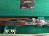 E. J. CHURCHILL REGAL GRADE BOXLOCK EJECTOR 12GA. GAME GUN