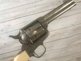 John Adams Jr. Engraved Colt SAA in Cuno Hefrecht Style -- 45LC -- Steers Head Grips - 2 of 18