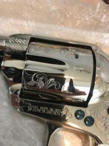 COLT SAA FACTORY MASTER ENGRAVED .45 BIRDSHEAD NICKEL FINISH
"B" ENGRAVED BY GEORGE SPRING - 7 of 14