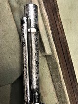 COLT SAA 45 LC ENGRAVED NICKEL COLT "D" PATTERN 5" BARREL COLT MEDALLION GRIPS - 6 of 8