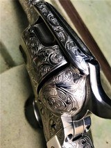 COLT SAA 45 LC ENGRAVED NICKEL COLT "D" PATTERN 5" BARREL COLT MEDALLION GRIPS - 4 of 8