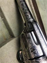 COLT SAA 45 LC ENGRAVED NICKEL COLT "D" PATTERN 5" BARREL COLT MEDALLION GRIPS - 5 of 8