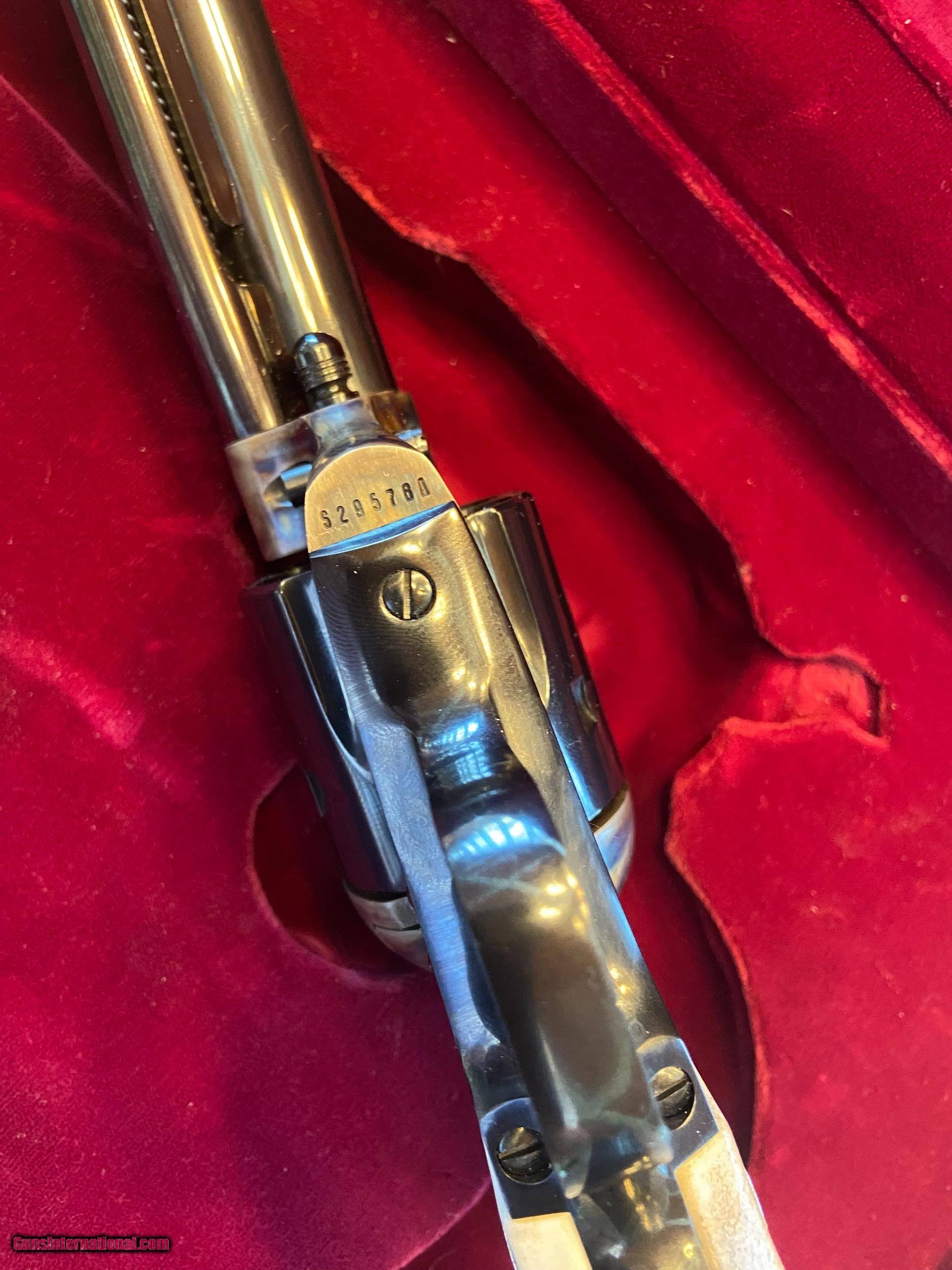 COLT SAA 5 1/2" 45 LC SAMBAR STAG GRIPS IN PRESENTATION COLT CASE UNTURNED