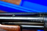 FANTASTIC WINCHESTER 42 42-5 ENGRAVED WITH DONUT POST VENT RIB -- MOD CHOKED -- COMPACT LEATHER CASED - 9 of 20